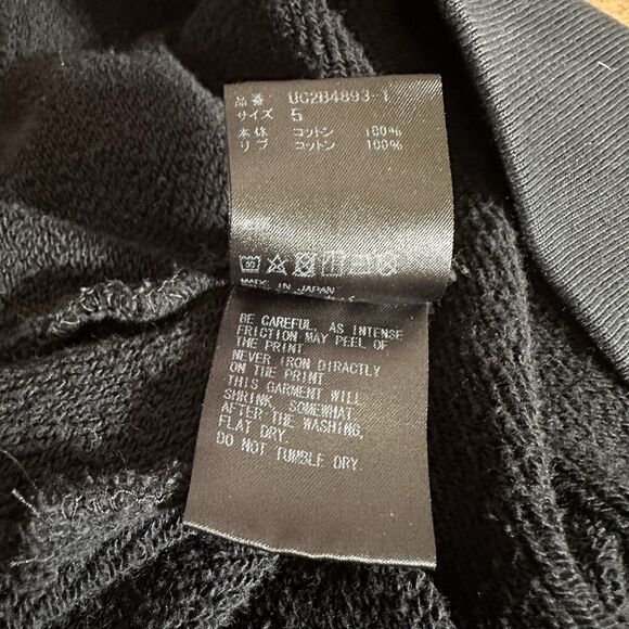 Size XL - UNDERCOVER Jun Takashi Big Sweat U Face Black Crewneck Hoodie USED - Picture 7 of 8